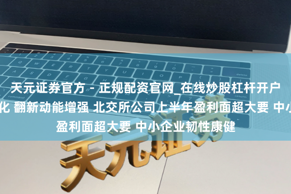天元证券官方 - 正规配资官网_在线炒股杠杆开户 结构合手续优化 翻新动能增强 北交所公司上半年盈利面超大要 中小企业韧性康健